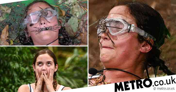 I’m A Celebrity Get Me Out Of Here star Jacqueline Jossa squirms as she holds huge spider in her mouth in bid to win final