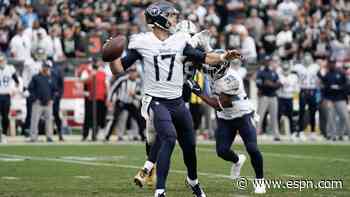 Titans stun Raiders with 91-yard TD pass from Ryan Tannehill to A.J. Brown