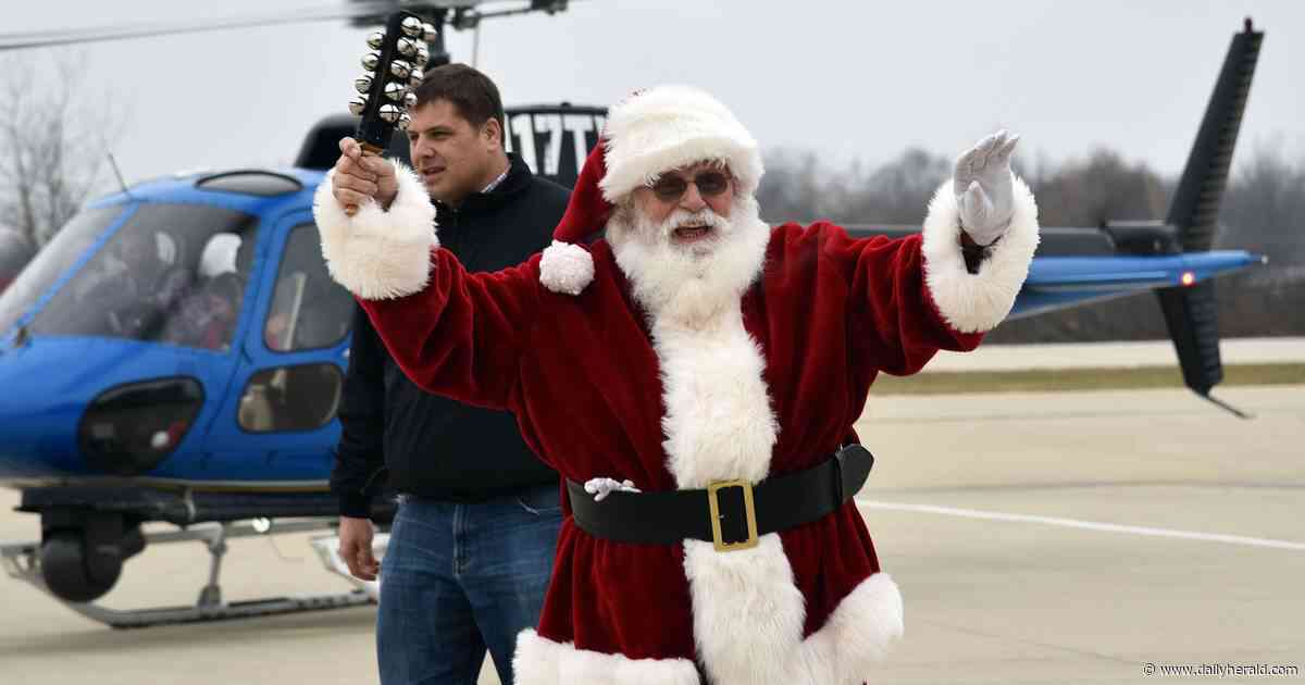 Santa gives reindeer a rest for trip to Schaumburg