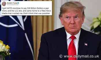 President Trump hits back at 'Fake News Media' for relentlessly mocking him during NATO summit