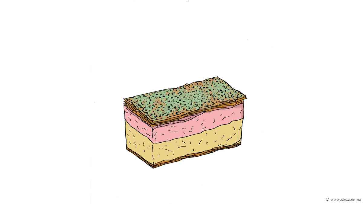 Pomegranate and pistachio vanilla slice