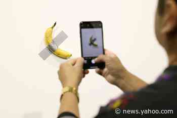 An artist sold a banana duct-taped to the wall for $120,000. On Sunday, someone tore the fruit off the wall and ate it.