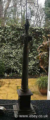 Vintage Large Corinthian Brass Lamp Base 23” , With Shade Holder LOFT FIND Works