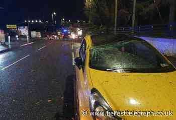 Narrow escape in storm after tree blown down on top of car in Tyrone