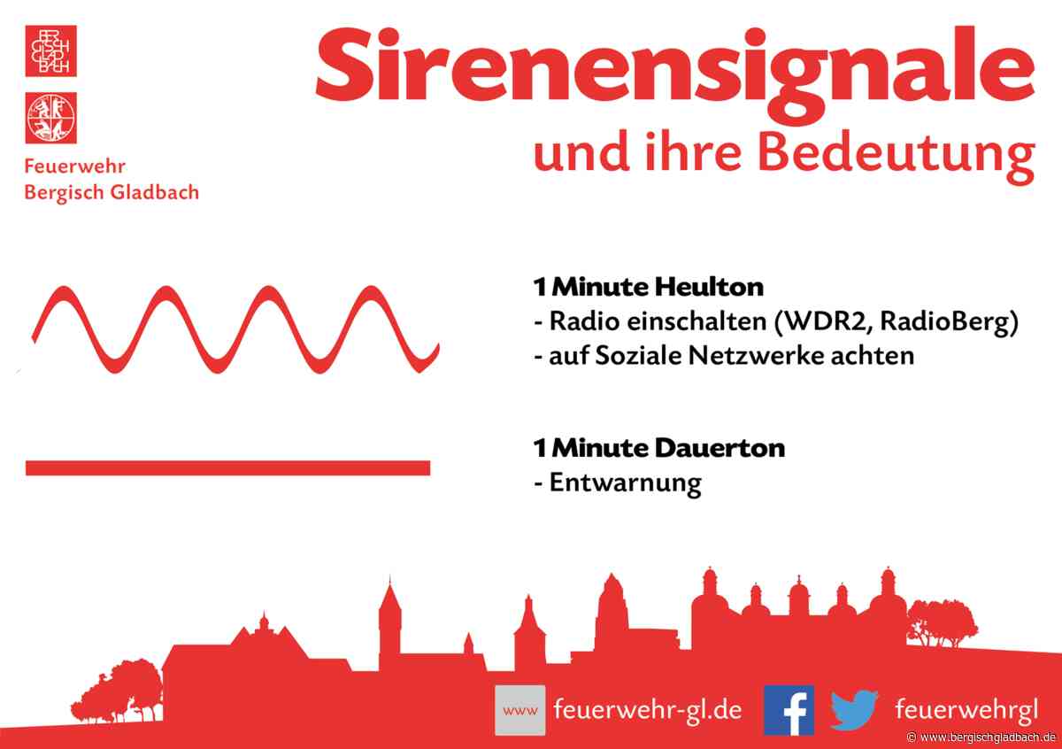 Resumee zur ersten Sirenenprobe der Stadt Bergisch Gladbach