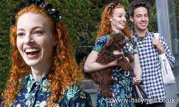 Emma Watkins Cuddles Her Adorable Dog As She Takes A Stroll With Her New Boyfriend Oliver Brian Celebrity News Newslocker