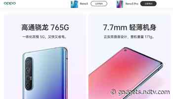 Oppo Reno 3, Oppo Reno 3 Pro Registration Page Goes Live, Key Specifications Teased