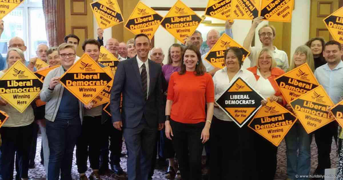 Lib Dem candidate in Hull is out campaigning 300 miles away