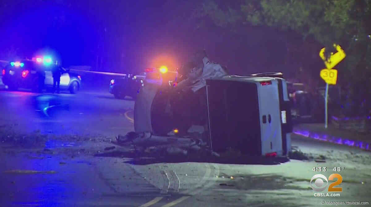 Overnight Truck Crash Shuts Down Both Directions Of Laurel Canyon In Studio City
