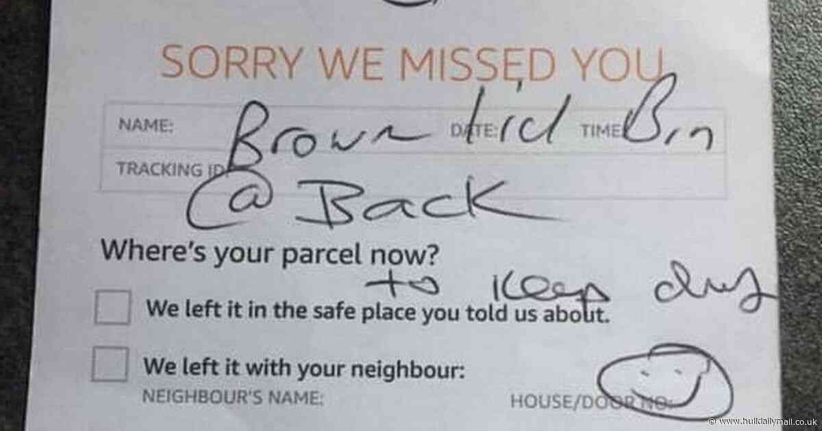 Woman livid as Amazon leave her parcel in bin on kerb - and it's taken to landfill
