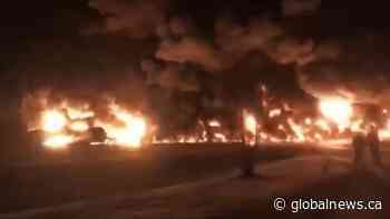 CP Rail train hauling crude derails east of Saskatoon