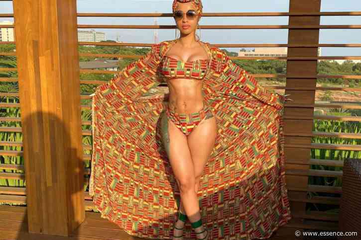 We Found The Curvy Girl Version Of Cardi B’s African Swimsuit