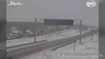 'Poor driving conditions' on QEII lead to crashes in central Alberta: RCMP