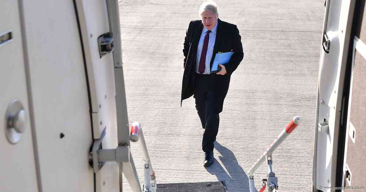 Outrage as Boris Johnson takes 25-minute private jet flight to Teesside Airport