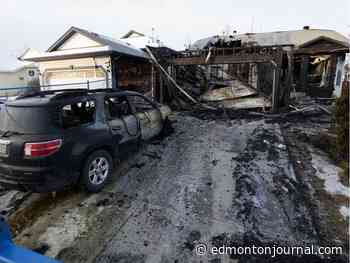 Family displaced after north Edmonton fire destroys home