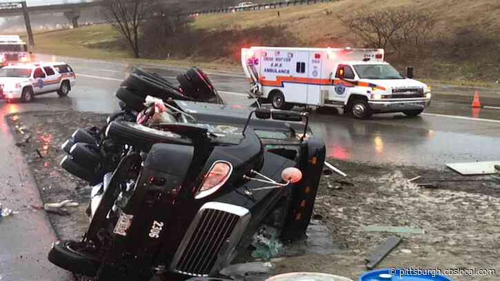 Ambulance Struck By Tractor Trailer While Responding To Another Crash