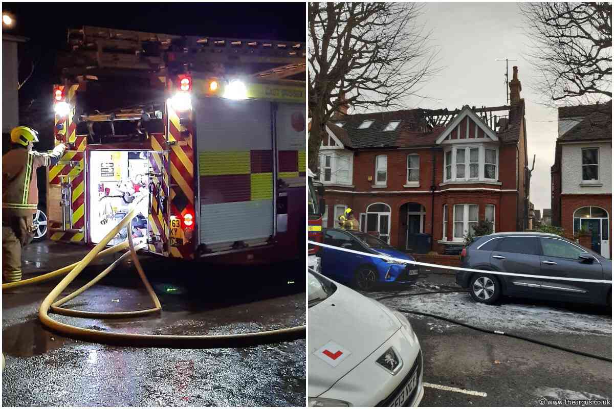 Fire breaks out in Leicester Villas, Hove