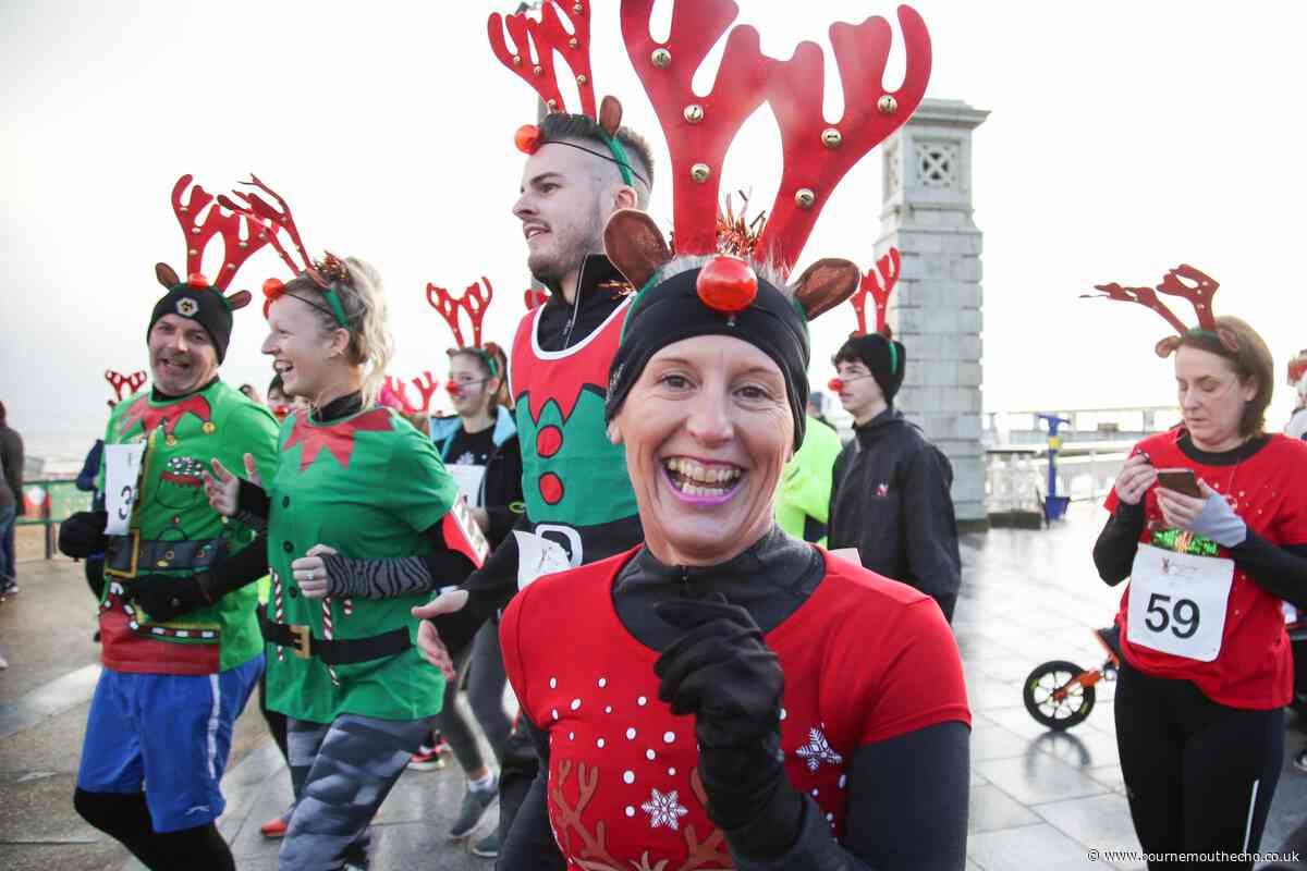 PICTURES: Runners don antlers and red noses for first-ever Deer to Pier run