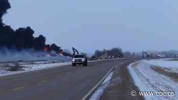 'I still see flames' says local resident more than 24 hours after CP train derailed in Sask.