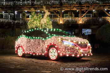 Outdo your neighbors with this Nissan Leaf mobile Christmas tree