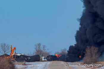 Crews still battling fire from crude oil train derailment in central Saskatchewan