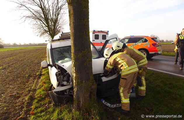 FW Tönisvorst: Verkehrsunfall mit PKW fordert eine verletzte Person