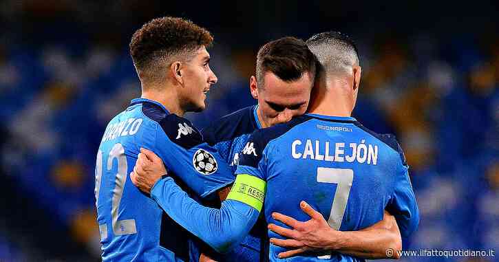Napoli-Genk 4 a 0, la tripletta di Milik e il cucchiaio di Mertens portano gli azzurri agli ottavi. Ancelotti: “Dimissioni? No”