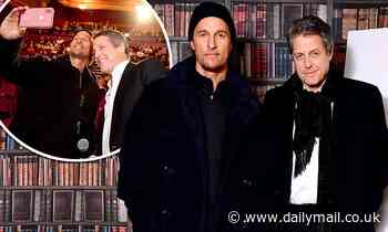 Hugh Grant joins a casual Matthew McConaughey at The Gentlemen photocall in London