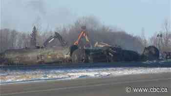18 to 20 railcars 'accordioned into a big pile' in Sask. CP derailment, fire chief says