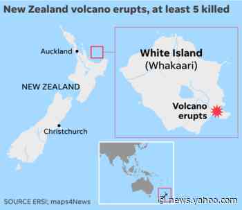 Newlyweds burned by volcanic eruption on New Zealand honeymoon cruise