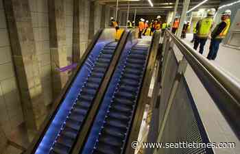 Sound Transit shows off nearly complete Roosevelt light-rail station — and its heavy-duty escalators