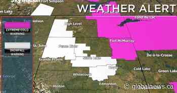 Snowfall warning issued for parts of central and northern Alberta