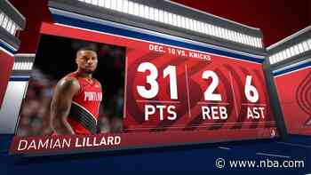 Highlights: Damian Lillard | Trail Blazers vs. Knicks