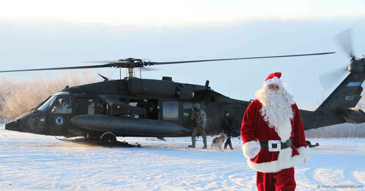 Santa, soldiers bring joy to town with river erosion crisis