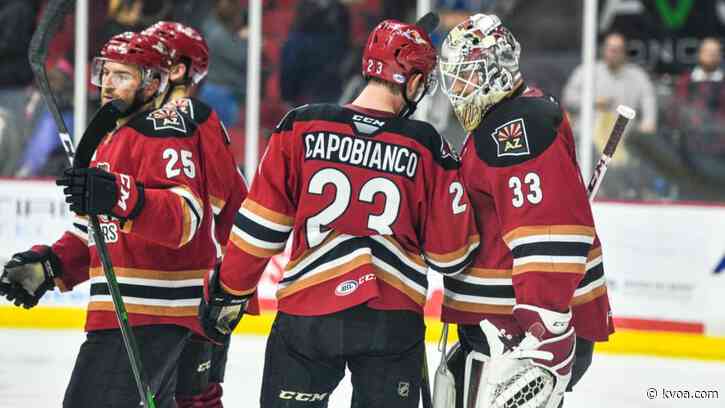 Roadrunners win; move to top of AHL