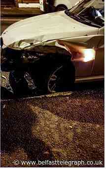 Man three times over limit crashes in 'car pinball game' in west Belfast