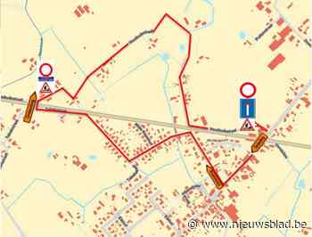 Wegenwerken in Houtbulkstraat in Wontergem