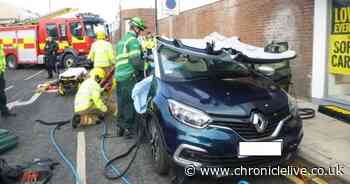 Driver taken to hospital after crash between van and car in South Shields