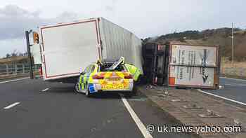 Policeman recalls lucky escape on ‘Windy Bridge’ as HGV toppled on to patrol car