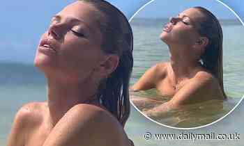 Sophie Monk strips naked for a beach photo shoot in Mauritius