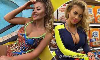 Chloe Ayling brushes off Dan Osborne 'threesome' drama as she flaunts her curves in a swimsuit