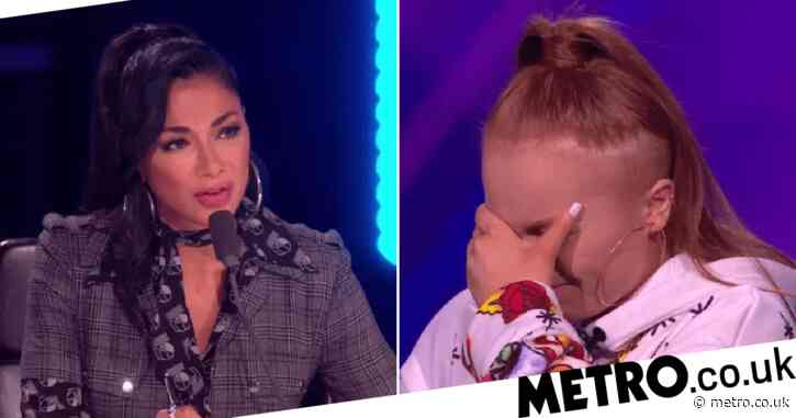 Nicole Scherzinger tears up after emotional performance from X Factor: The Band contestant