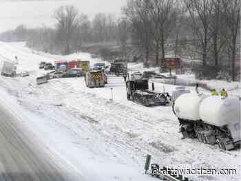 One dead as snow squalls lead to chaos on Highway 401