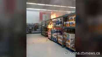 Boy charged with arson after allegedly lighting paper towel on fire at north Regina Walmart