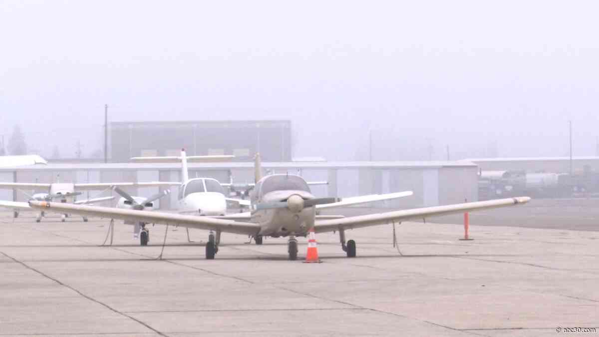 Small planes grounded at Fresno Chandler Executive Airport due to fog