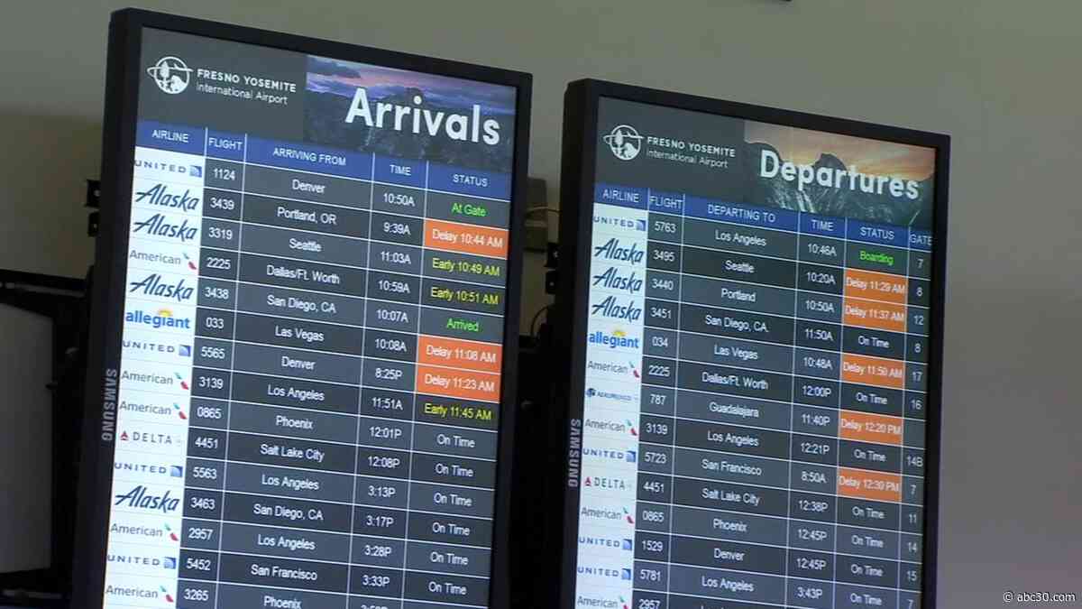 Flights delayed, canceled due to fog at Fresno Yosemite International Airport