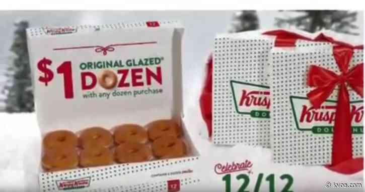 TODAY: Buy a dozen doughnuts at Krispy Kreme, get second dozen for $1