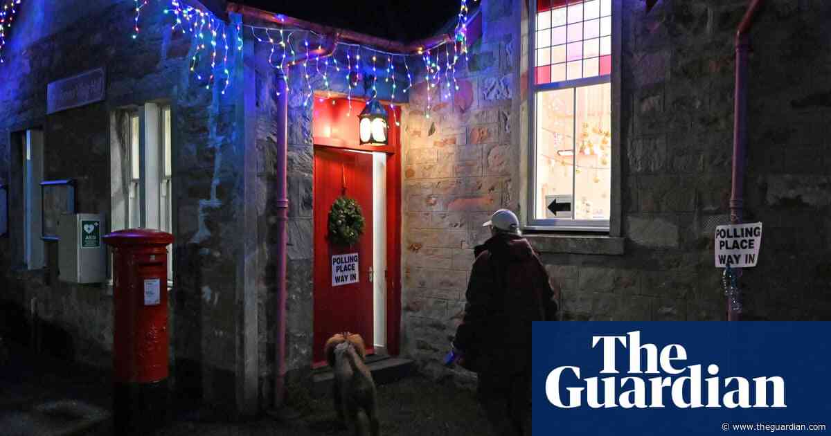 Taking the lead: dogs at polling stations – in pictures
