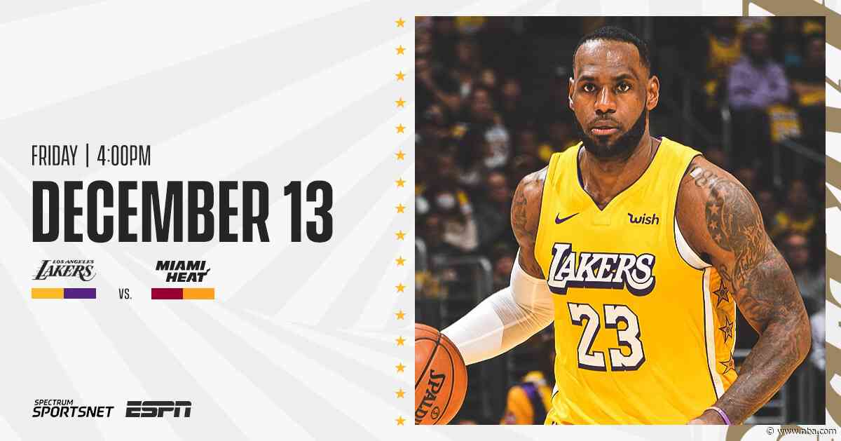 Lakers at Heat: 3 Things to Know (12/13/19)