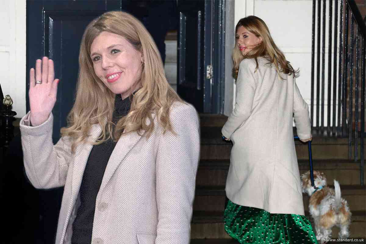 Carrie Symonds chooses Marks & Spencer coat and boots for arrival at No.10 after election victory
